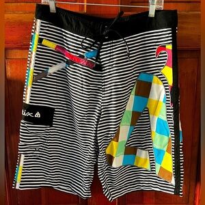 Matix Gabe Kling Signature Boardshorts Stripe Surf Skate Swim Trunks Men’s Large
